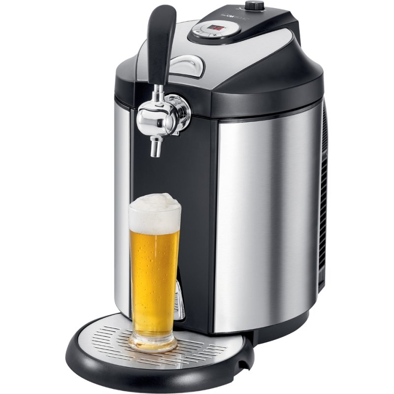 CLATRONIC système de tap à bière BZ 3740, noir/argent, 5 litres, boîtier inox
